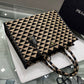 Large Prada Symbole Jacquard Fabric Handbag