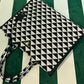 Large Prada Symbole Jacquard Fabric Handbag