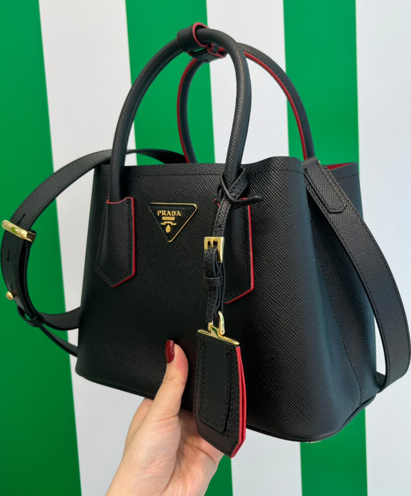 Prada Double Saffiano Leather Mini Bag