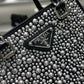 Small Crystal-studded Satin Tote Bag - MarKat store