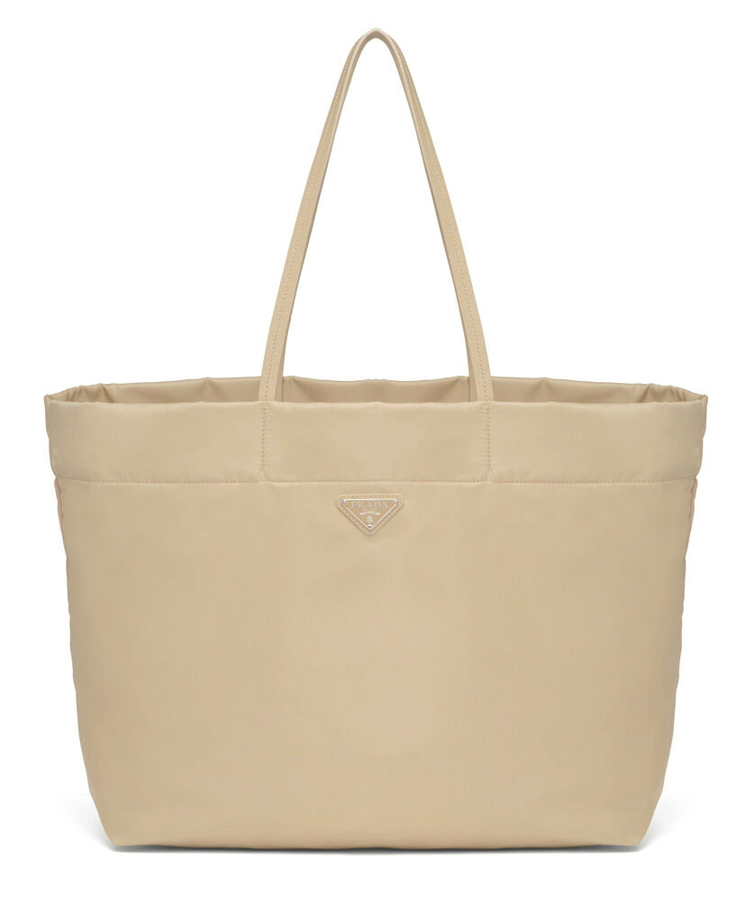 Re-Nylon And Saffiano Leather Tote Bag