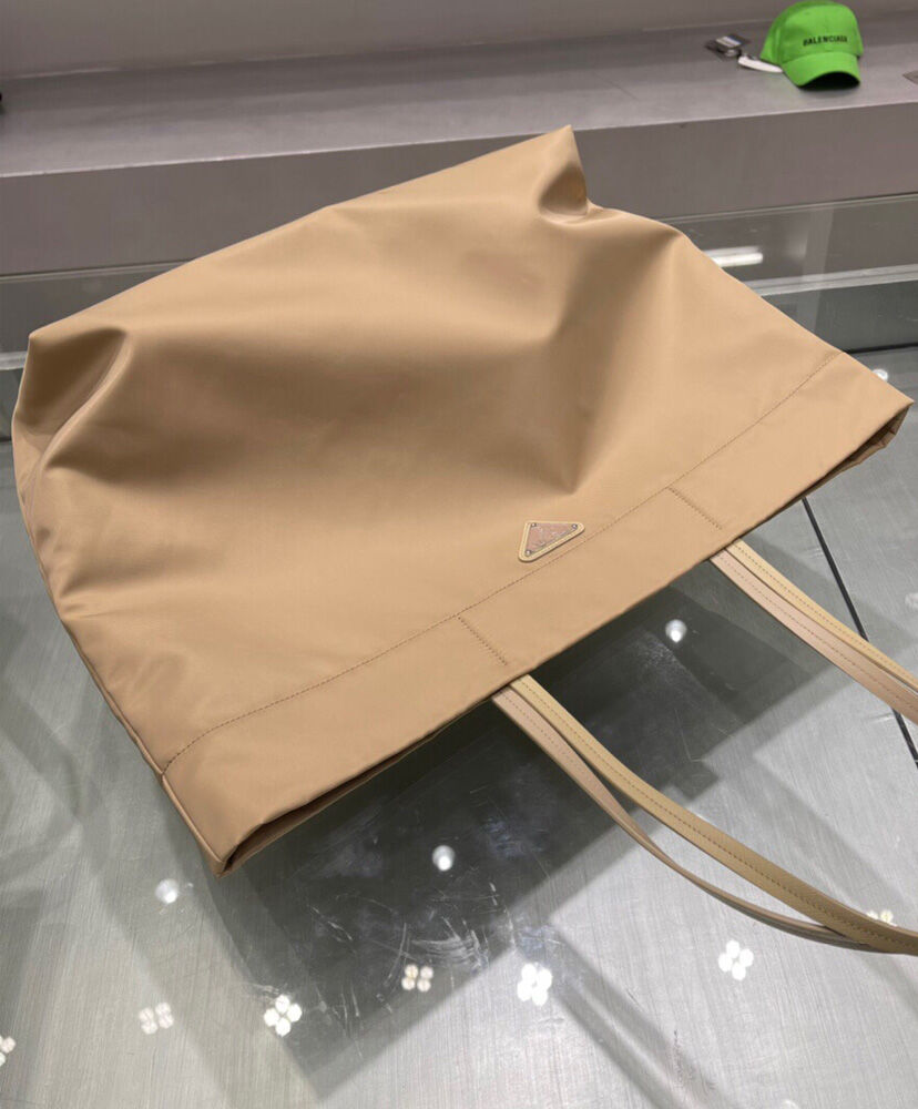 Re-Nylon And Saffiano Leather Tote Bag