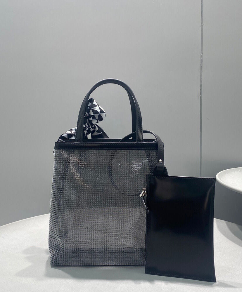 Small Sequined Mesh Tote Bag - MarKat store