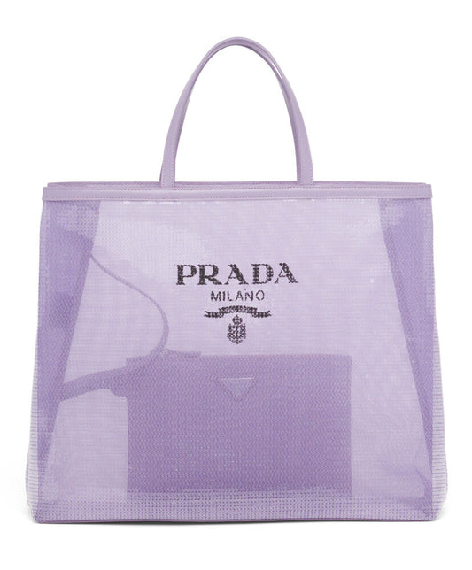 Sequined Mesh Tote Bag - MarKat store