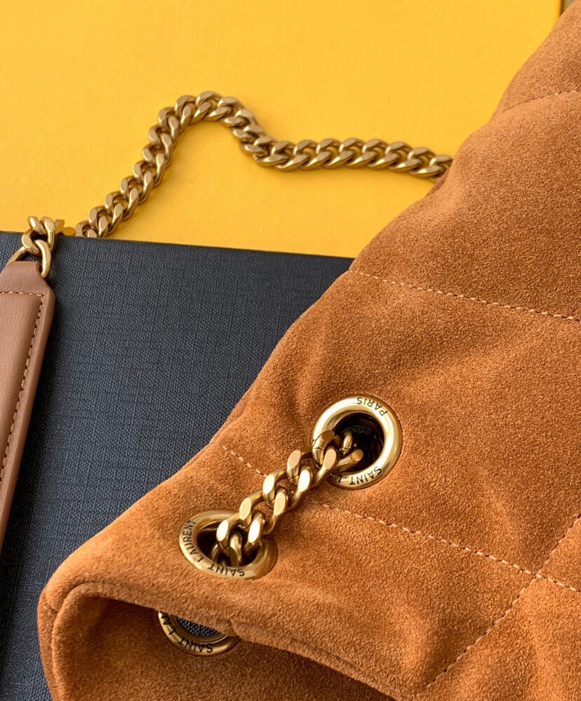 Loulou Puffer Small Suede Shoulder Bag - MarKat store