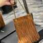 Grace fringed Leather-Trimmed Suede Shoulder Bag