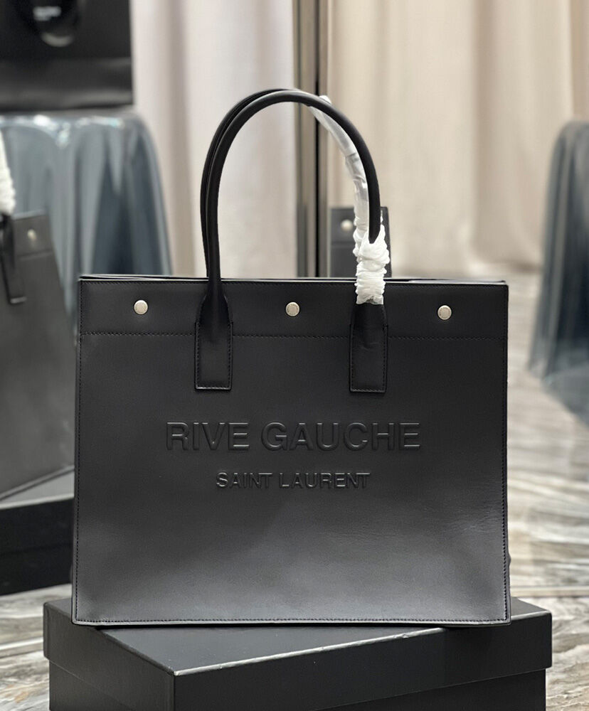 Rive Gauche Leather Tote Bag