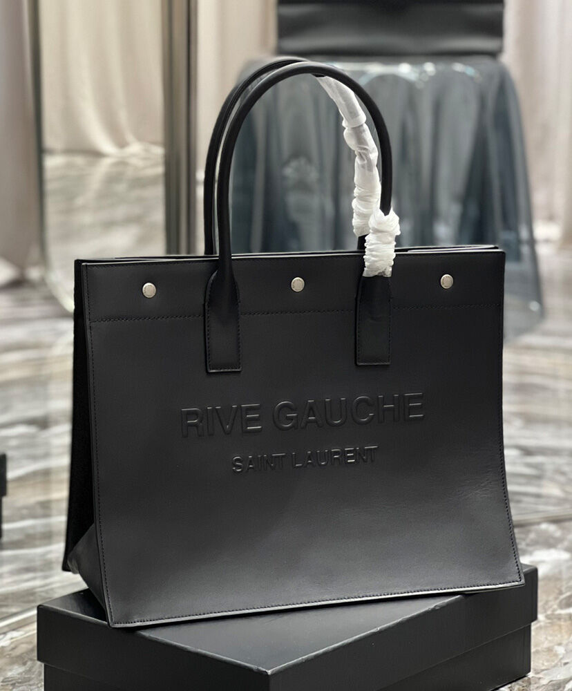 Rive Gauche Leather Tote Bag