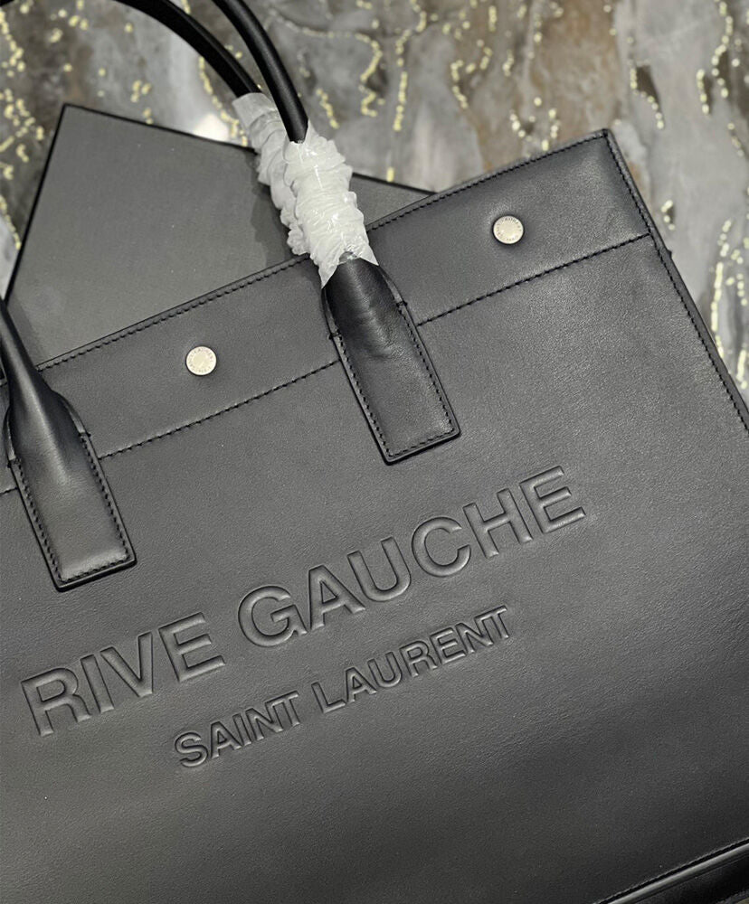 Rive Gauche Leather Tote Bag