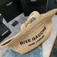 Rive Gauche Raffia-effect Tote Bag