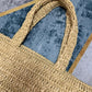 Rive Gauche Raffia-effect Tote Bag