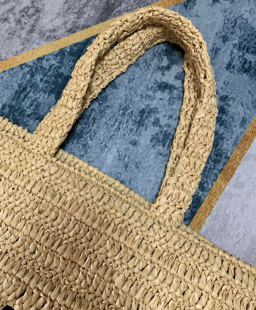 Rive Gauche Raffia-effect Tote Bag