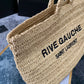 Rive Gauche Raffia-effect Tote Bag