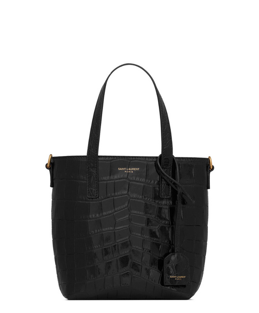 Toy Mini Croc-effect Leather Tote