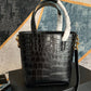 Toy Mini Croc-effect Leather Tote