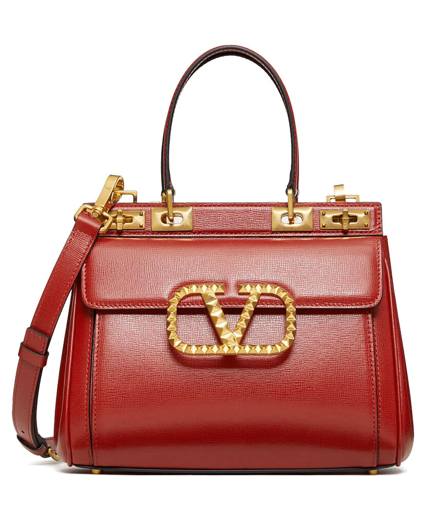 Valentino Garavani Small Rockstud Alcove Top-Handle Bag