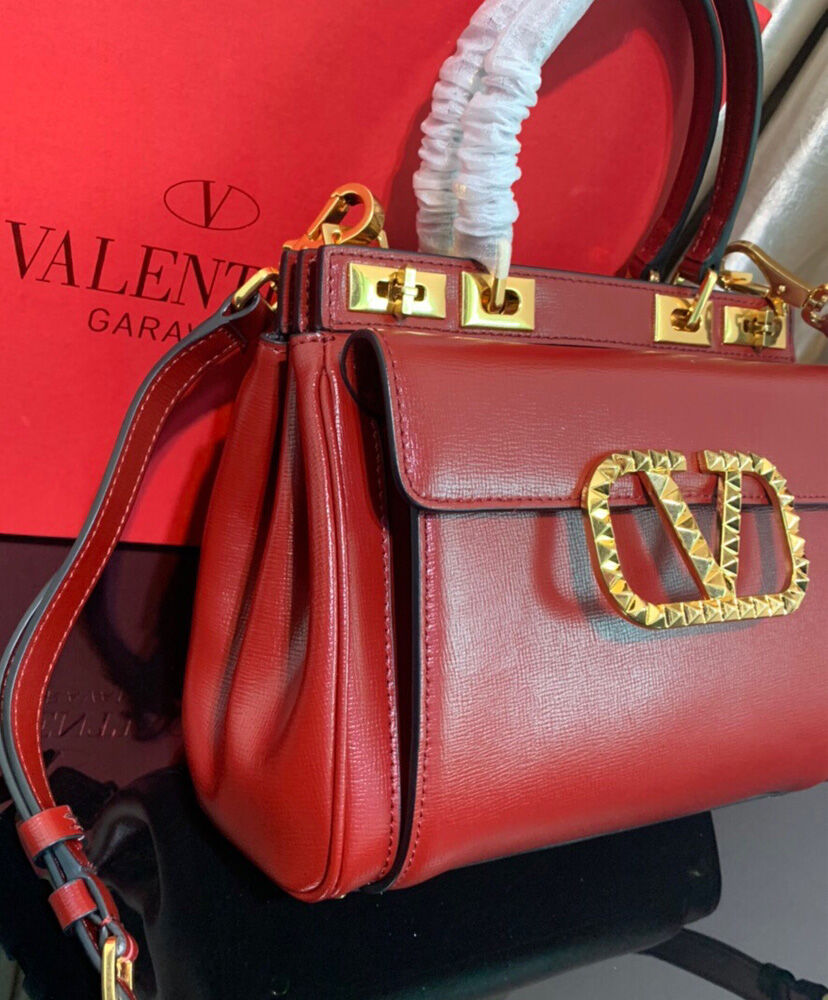 Valentino Garavani Small Rockstud Alcove Top-Handle Bag