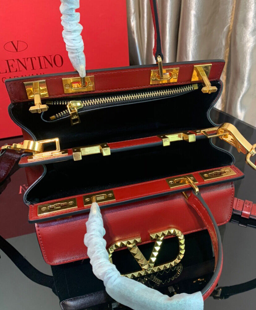 Valentino Garavani Small Rockstud Alcove Top-Handle Bag