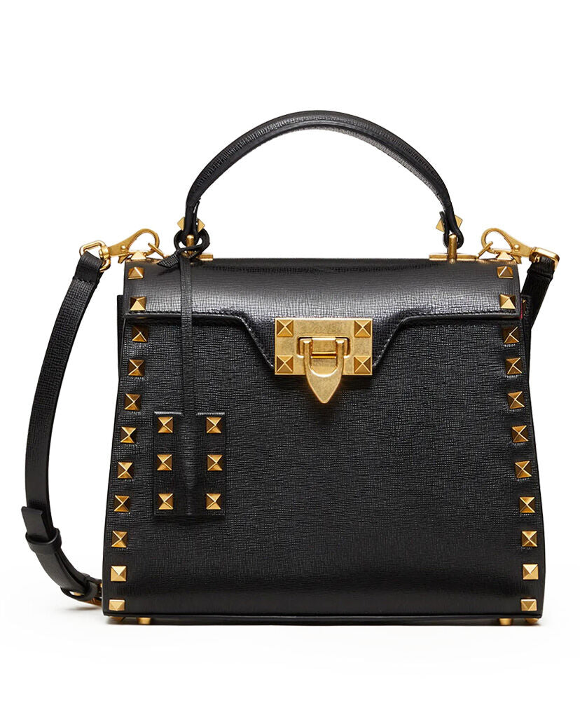 Small Rockstud Alcove Grainy Calfskin Handbag - MarKat store