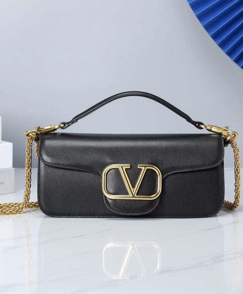 VLogo Signature Calfskin Shoulder Bag