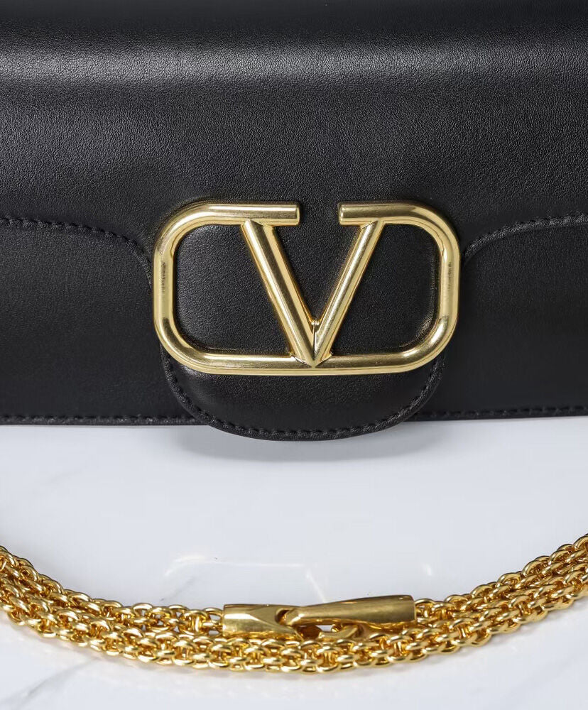 VLogo Signature Calfskin Shoulder Bag