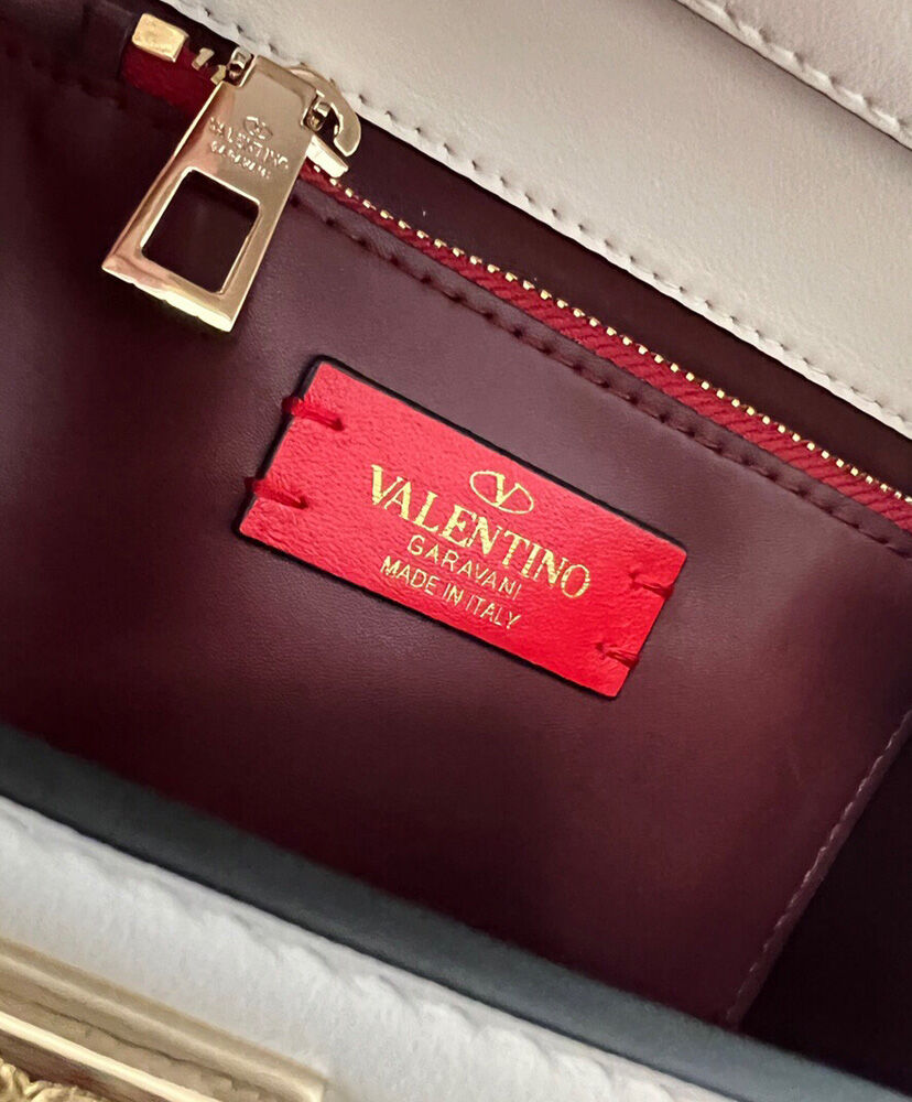 Valentino Garavani Vsling Small Calfskin Handbag With Jewel Handle