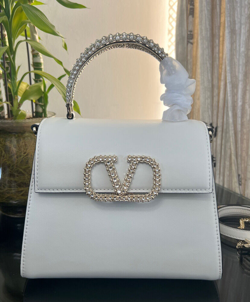 Small VSLING Calfskin Handbag With Jewel Handle
