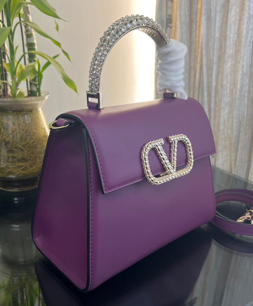 Small VSLING Calfskin Handbag With Jewel Handle