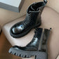 Women's Tractor 20MM Lace-Up Boot In Black