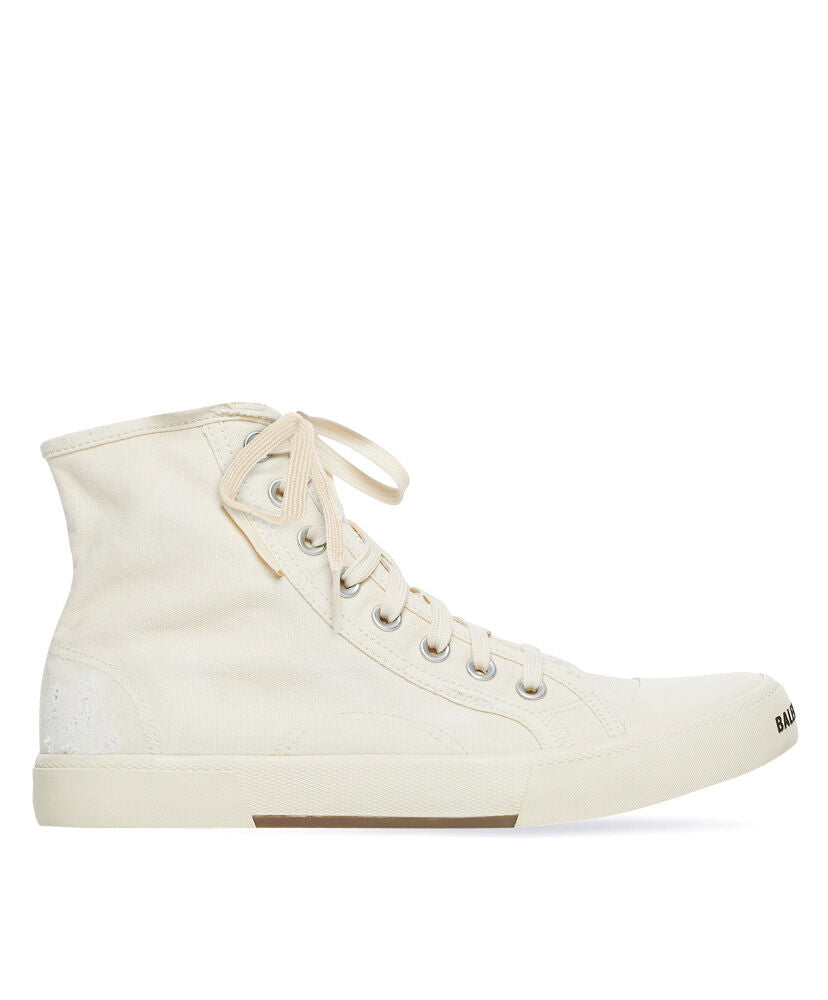 Paris Distressed Canvas High-top Sneakers