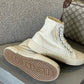 Paris Distressed Canvas High-top Sneakers