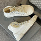 Paris Distressed Canvas High-top Sneakers