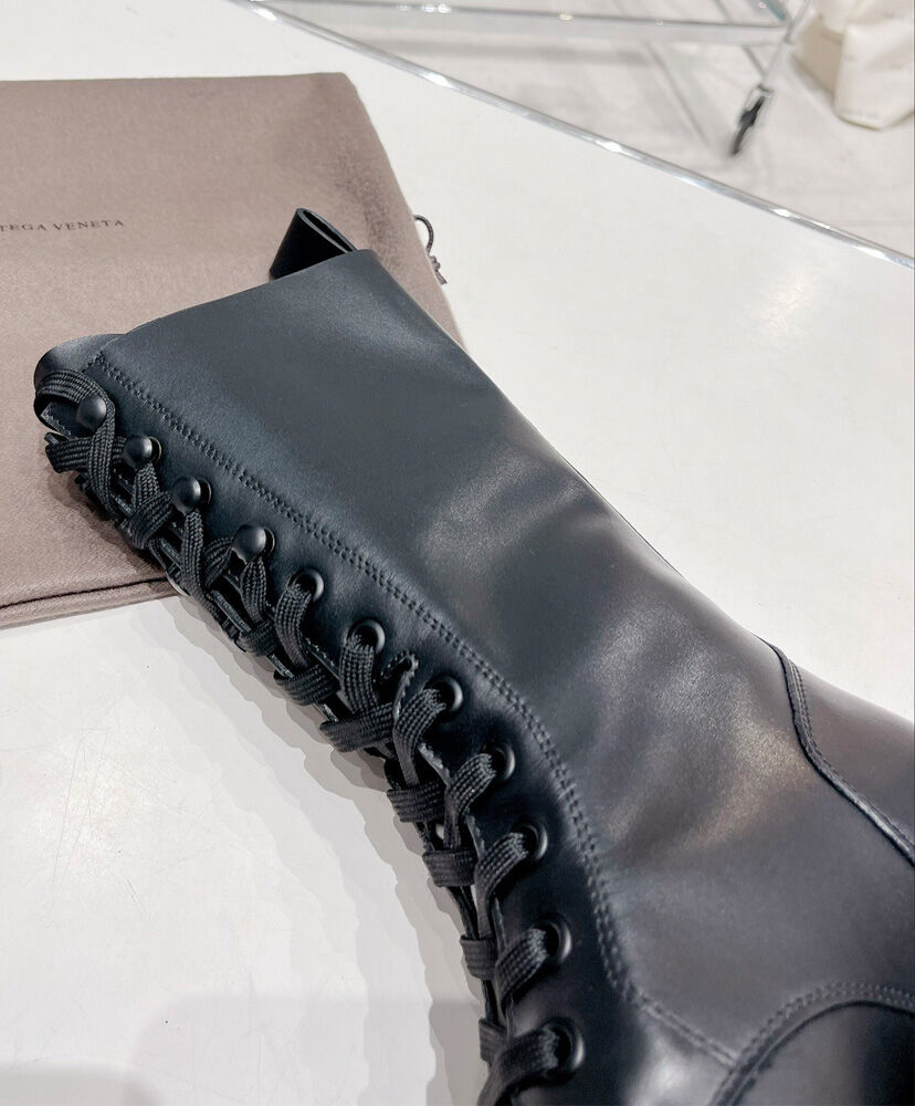 Lace-up Leather Ankle Boots