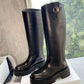 Celine Buckled High Boot In Calfskin