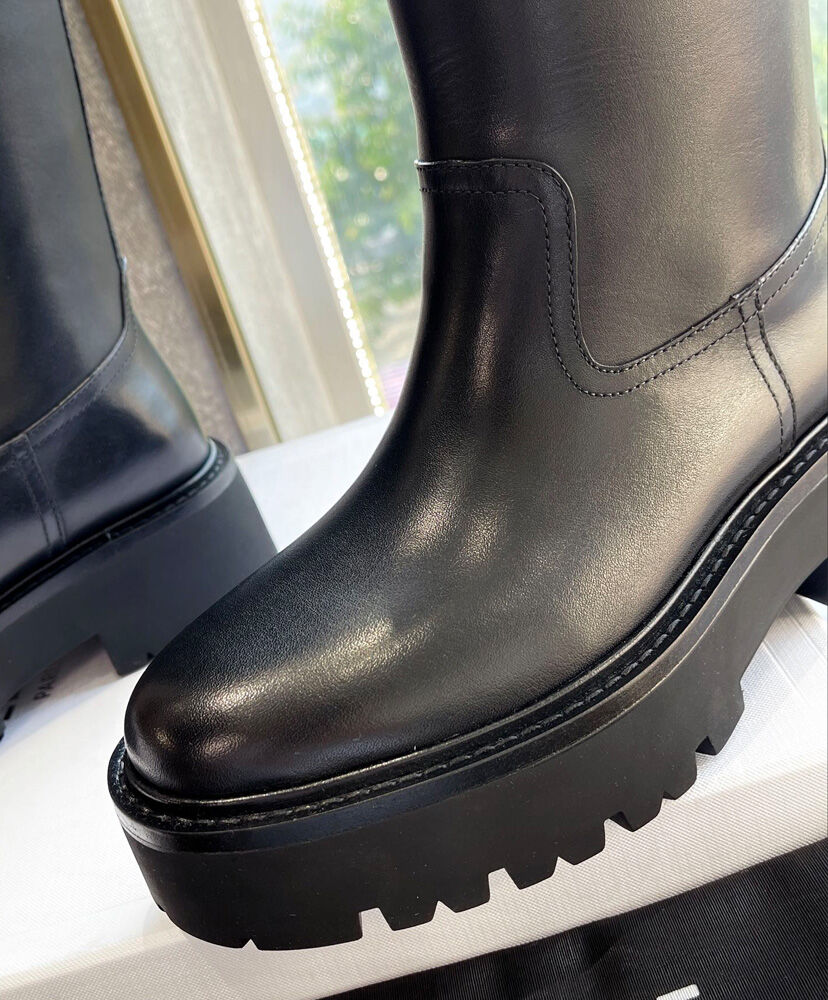 Celine Buckled High Boot In Calfskin