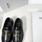 Celine Margaret Loafer With Triomphe Chain In Polished Bull