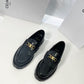 Celine Margaret Loafer With Triomphe Chain In Polished Bull