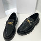 Celine Margaret Loafer With Triomphe Chain In Polished Bull