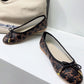 Les Ballerines Celine Ballerina With Laces In Triomphe Printed Lambskin