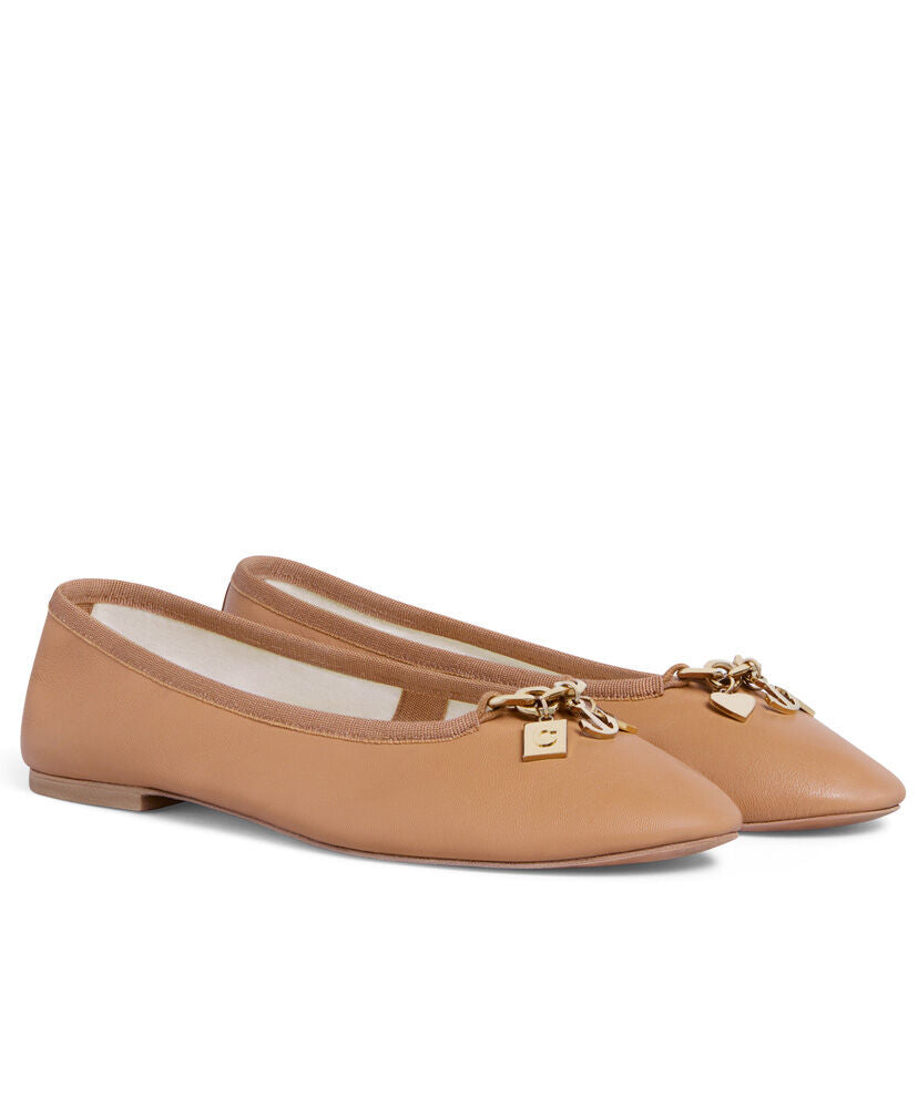 Les Ballerines Celine Ballerina With Charms In Lambskin