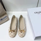 Les Ballerines Celine Ballerina With Charms In Triomphe Printed Lambskin