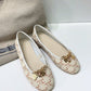 Les Ballerines Celine Ballerina With Charms In Triomphe Printed Lambskin