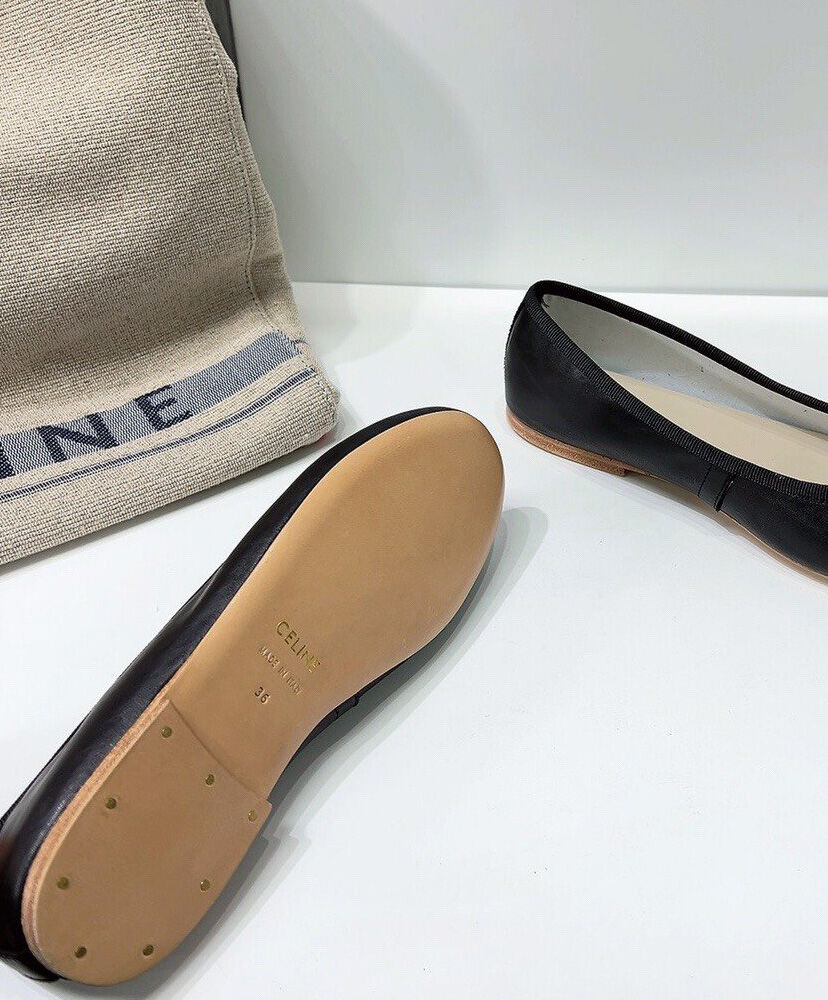 Les Ballerines Celine Triomphe Ballerina In Lambskin