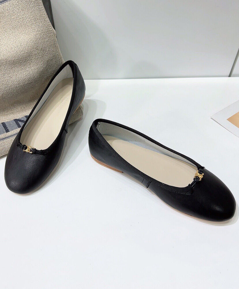 Les Ballerines Celine Triomphe Ballerina In Lambskin