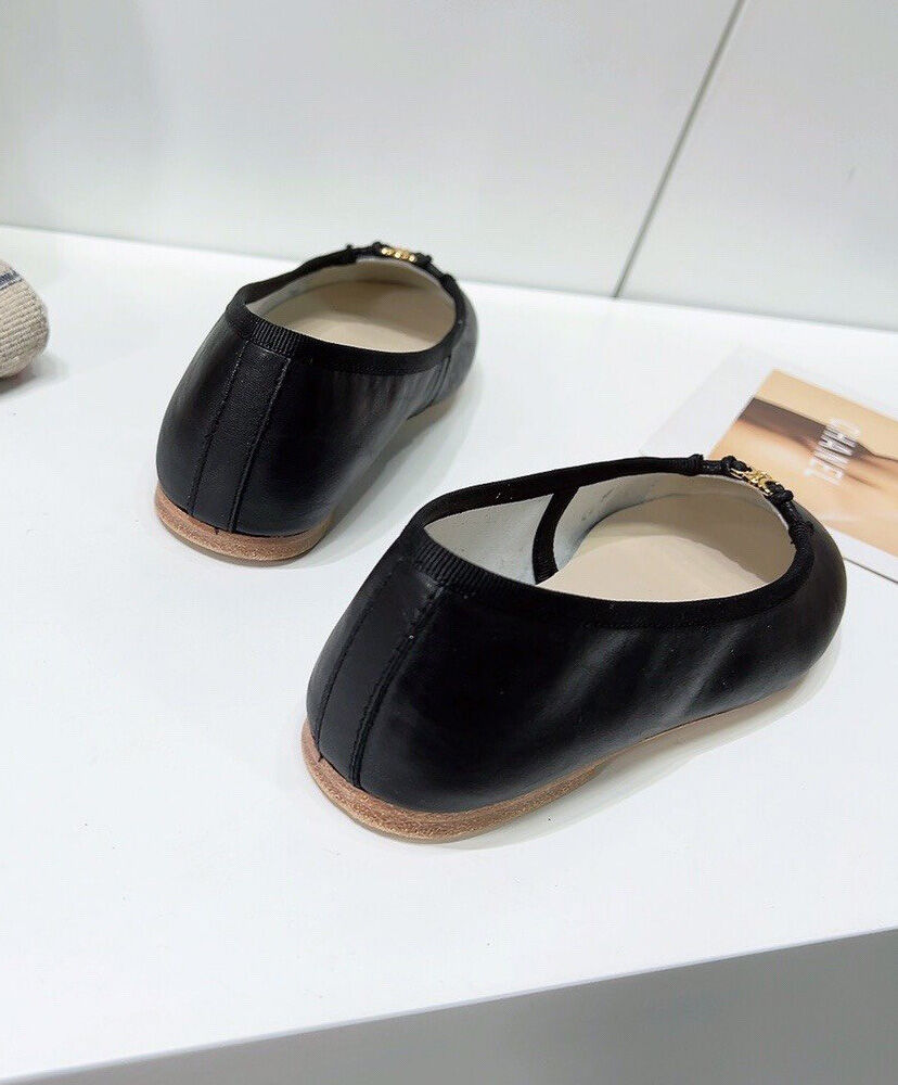 Les Ballerines Celine Triomphe Ballerina In Lambskin