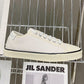 Celine Blank Low Lace Up Sneaker With Toe Cap In Canvas And Calfskin