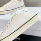 Celine Blank Low Lace Up Sneaker With Toe Cap In Canvas And Calfskin