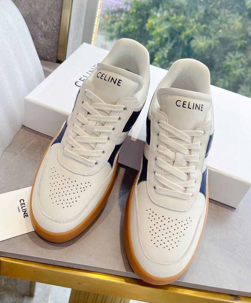 Celine Trainer Low Lace-up Sneaker In Calfskin