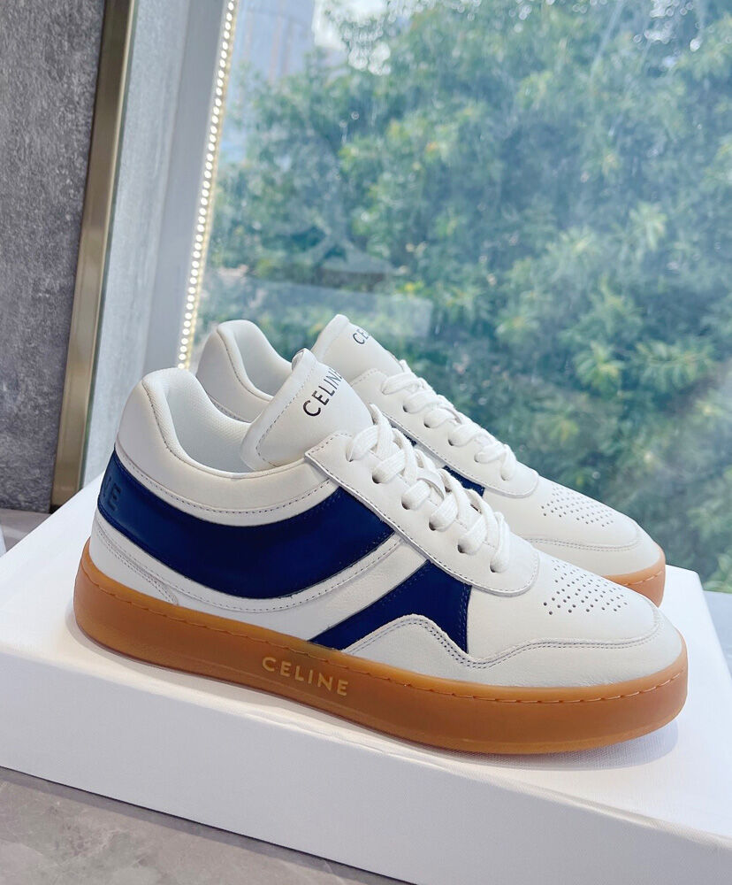 Celine Trainer Low Lace-up Sneaker In Calfskin