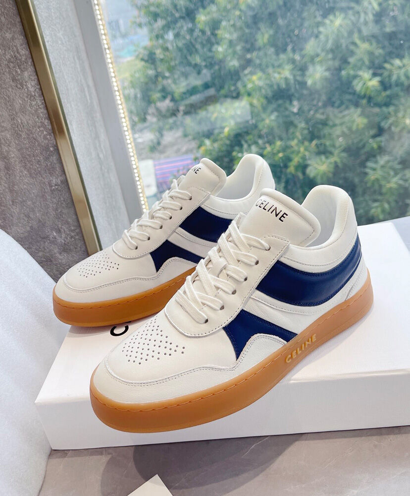 Celine Trainer Low Lace-up Sneaker In Calfskin